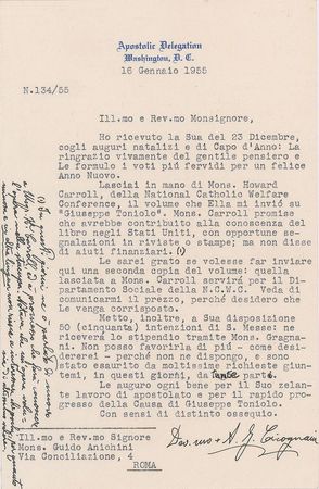 Lot #278 Amleto Giovanni Cicognani - Image 1