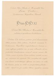 Lot #363 Pope Pius XI Signed Letter - Image 1