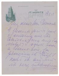 Lot #758 Alma Mahler Handwritten Letter Signed - Image 1