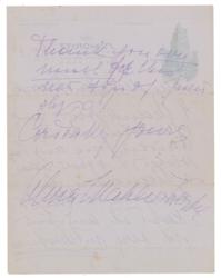 Lot #758 Alma Mahler Handwritten Letter Signed - Image 2