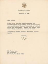 Lot #151 Ronald Reagan Letters - Image 1