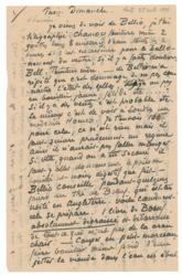 Lot #579 Camille Pissarro: The Impressionist sketches a cure for a stomach bug - Image 1
