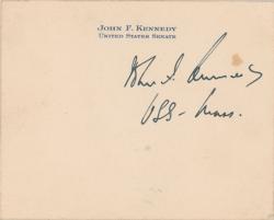 Lot #26 John F. Kennedy Signature