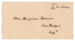 Lot #32 John Quincy Adams Free Frank