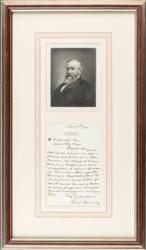 Lot #15 Benjamin Harrison: Declining an invitation