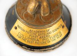Lot #894 Columbia Pictures: Mini Oscar statuette produced by Columbia to commemorate their 1935 Academy Award success - Image 4