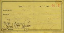 Lot #850 Stevie Ray Vaughan Signed Document - Image 2