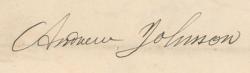 Lot #12 Andrew Johnson Signed Document - Image 2