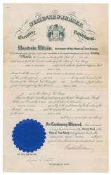 Lot #212 Woodrow Wilson Signed Document - Image 1