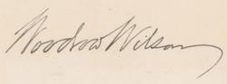 Lot #212 Woodrow Wilson Signed Document - Image 2