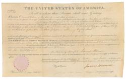 Lot #126 James Monroe Signed Document - Image 1