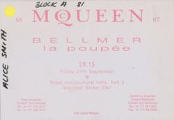 Lot #873 Alexander McQueen: 'Bellmer La Poupee' Invitation Invitation - Image 1