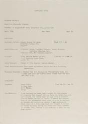 Lot #866 Alexander McQueen: Amazing hand-typed “Curriculum Vitae” from the 24-year-old McQueen - Image 1