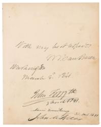 Lot #6 John Quincy Adams, Martin Van Buren, and