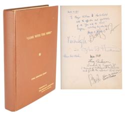 Lot #903 Gone With the Wind: Mayor William Hartsfield's Cast-Signed Script: A stellar, one-of-a-kind Gone With the Wind presentation script - Image 1