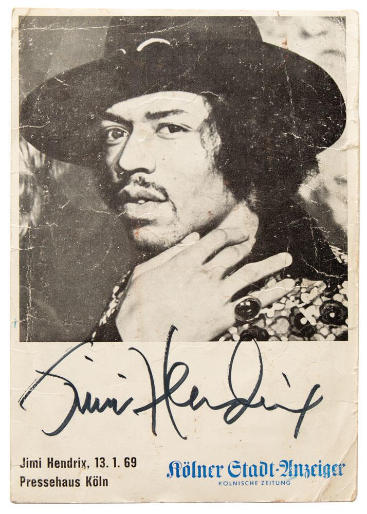 Jimi Hendrix Signed Promotional Photograph | RR Auction