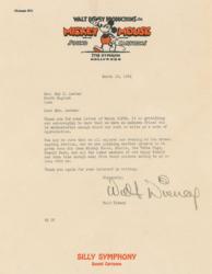 Lot #3075 Walt Disney Typed Letter Signed