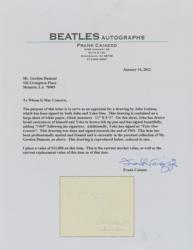 Lot #3063  Beatles: John Lennon Signed Sketch - Image 2