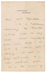 Lot #3051 Oscar Wilde Autograph Letter Signed - Image 1