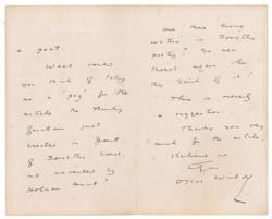Lot #3051 Oscar Wilde Autograph Letter Signed - Image 2