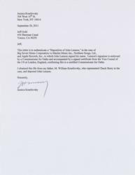 Lot #3064 John Lennon Document Signed - Image 4