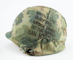 Lot #3083  Platoon Helmet from Original Theatrical Poster - Image 1