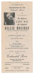 Lot #3057 Billie Holiday Handwritten Setlist - Image 2