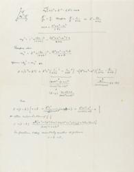 Lot #3030 Albert Einstein Handwritten Mathematical