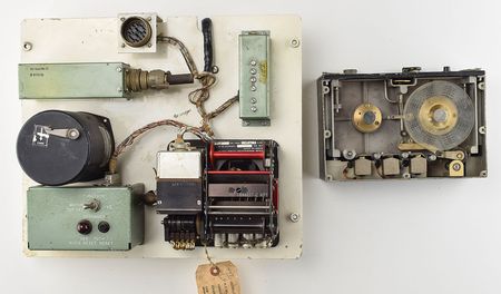 Lot #302  Torpedo Gyro/Recorder Assembly and Miniature Military Reel-to-Reel Tape Recorder - Image 1