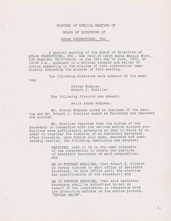Lot #815 Steve McQueen Signed Document - Image 2