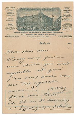 Lot #605 Ruggero Leoncavallo Handwritten Letter Signed - Image 1