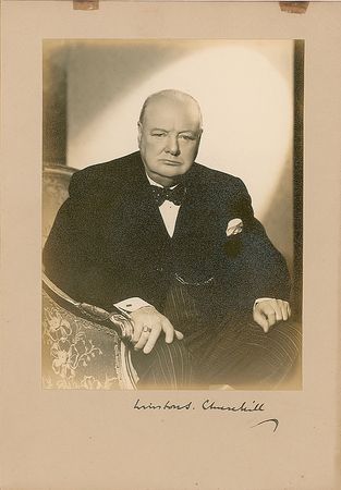 Lot #220 Winston Churchill Signed Photograph - Image 1