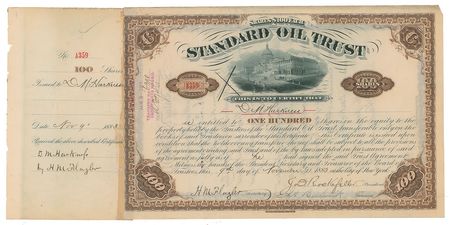 Lot #197 John D. Rockefeller and Henry Flagler Signed Document - Image 1