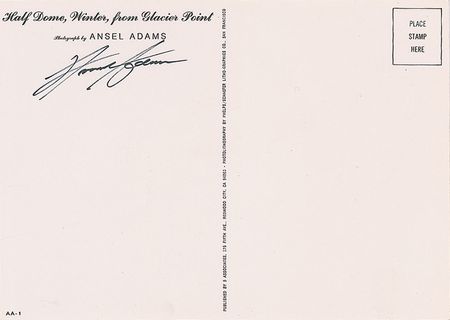 Lot #460 Ansel Adams Postcard - Image 1