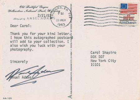 Lot #462 Ansel Adams Typed Letter Signed - Image 1