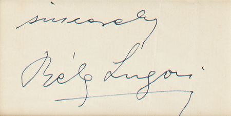 Lot #807 Bela Lugosi Signature - Image 2