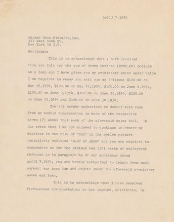 Lot #712 James Dean: James Dean heads to LA to perform in 