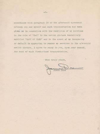 Lot #712 James Dean: James Dean heads to LA to perform in 