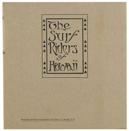 Lot #509 The Surf Riders of Hawaii by A. R. Gurrey, Jr.: Incredibly rare 1914 book, The Surf Riders of Hawaii—the first book on surfing by a pioneering photographer - Image 2