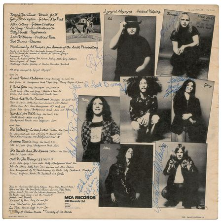 Lot #579 Lynyrd Skynyrd: Second Helping signed by Ronnie Van Zant and company - Image 1