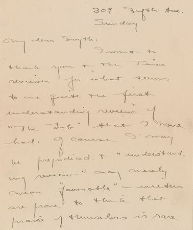 Lot #536 Sinclair Lewis Handwritten Letter Signed - Image 1