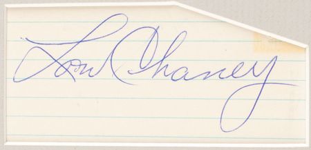 Lot #752 Lon Chaney, Jr Signature - Image 2
