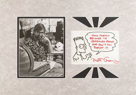 Lot #487 Matt Groening Sketch - Image 1