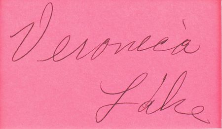 Lot #796 Veronica Lake Signature - Image 2