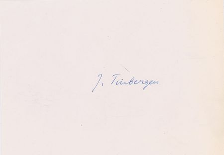 Lot #319 Jan Tinbergen: 