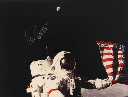 Lot #413 Gene Cernan Signed Photograph - Image 1