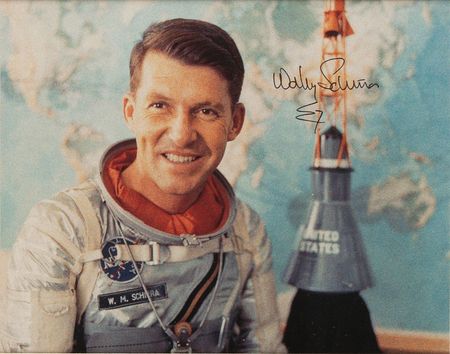 Lot #434 Wally Schirra Signed Photograph - Image 1