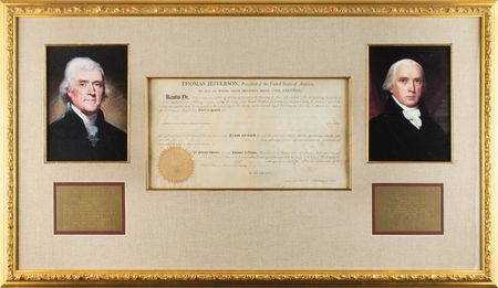 Lot #5 Thomas Jefferson and James Madison Signed