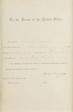 Lot #75 Grover Cleveland Signed Document - Image 2