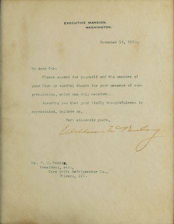 Lot #112 William McKinley Typed Letter Signed - Image 2